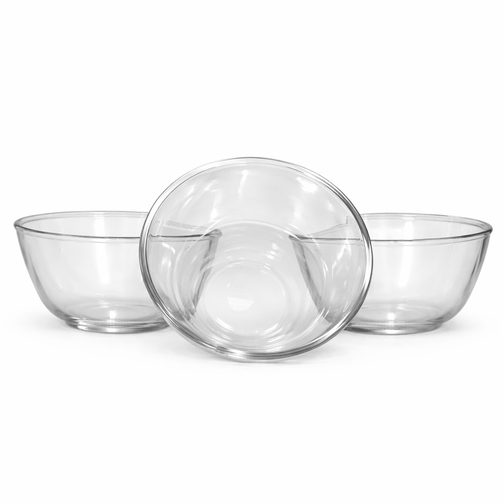 CLEAR GLASS SERVING BOWL