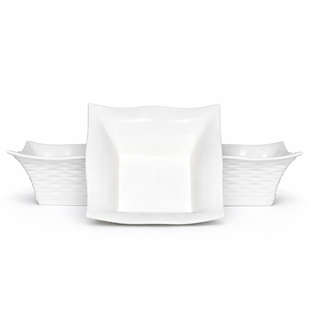 SQUARE CERAMIC SERVING BOWL