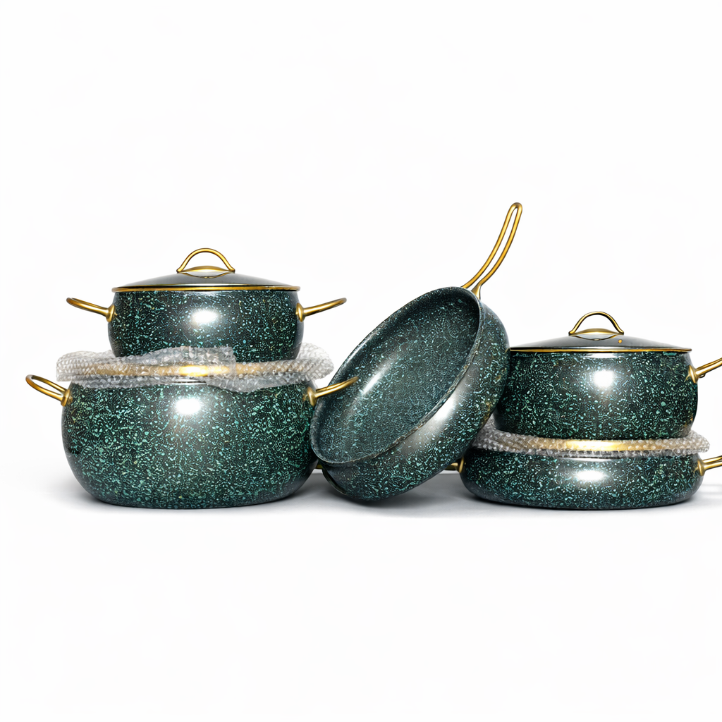 CLASSY GRANITE NONSTICK COOKWARE SET WITH FRYING PAN