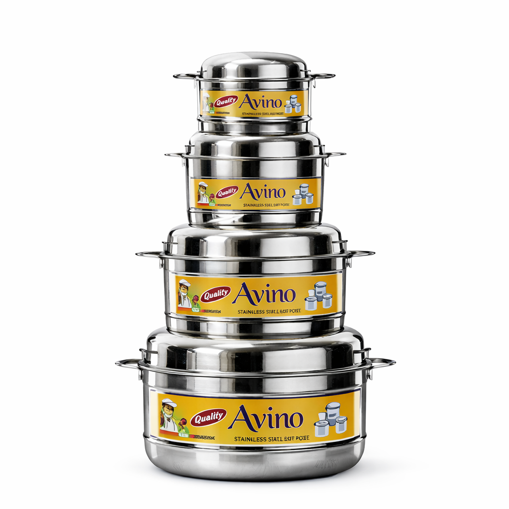 AVINO STAINLESS STEEL COOKWARE SET (4PCS)