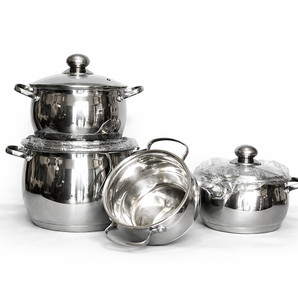 STAINLESS STEEL COOKWARE POT SET OF 4