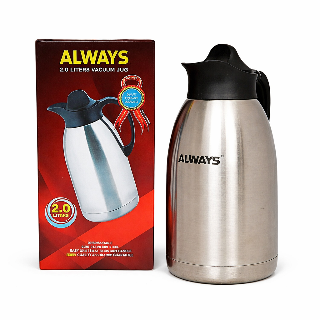 ALWAYS STAINLESS STEEL 2.0L VACUUM FLASK
