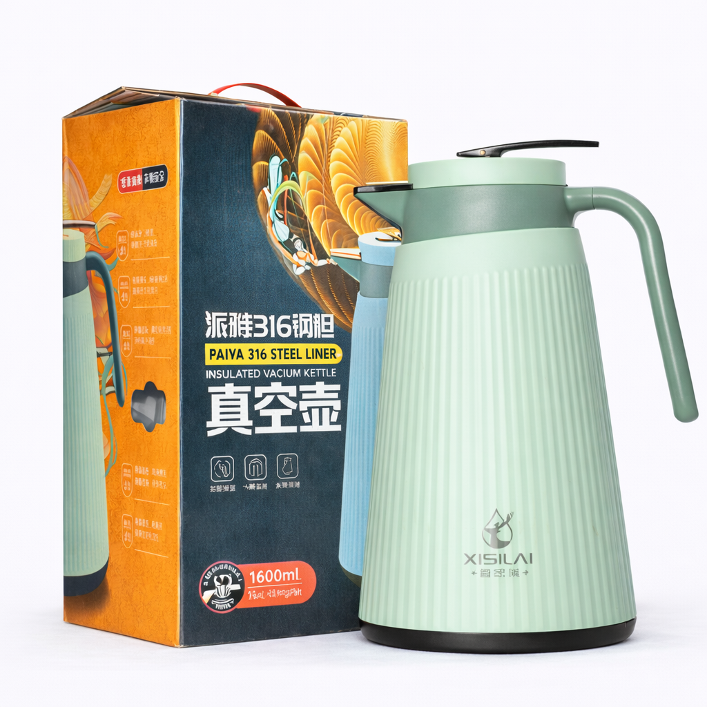 XISILAI 1600ML INSULATED VACUUM THERMAL KETTLE – 316 STEEL LINER