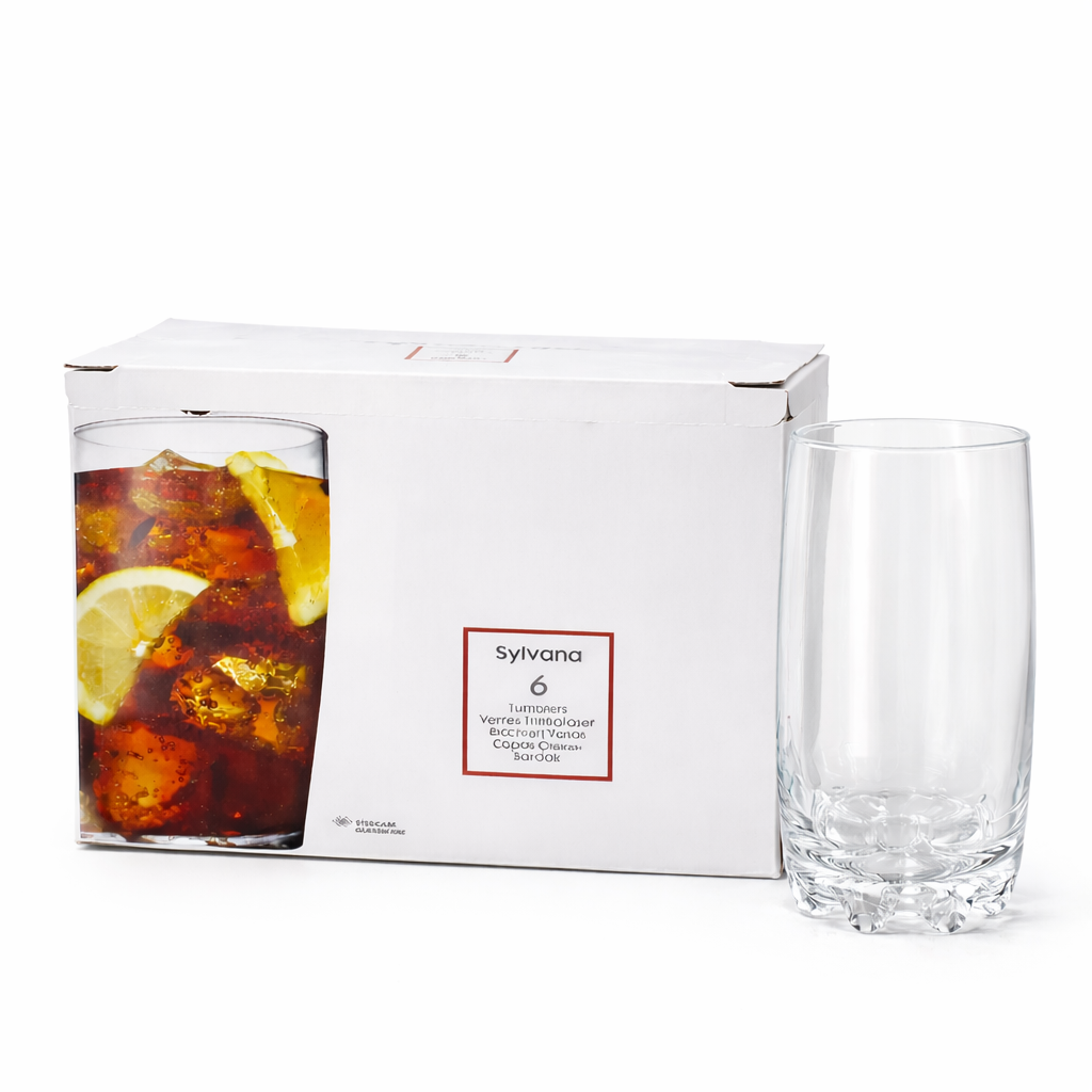 SYLVANA 6PCS CLEAR DRINKING TUMBLER SET
