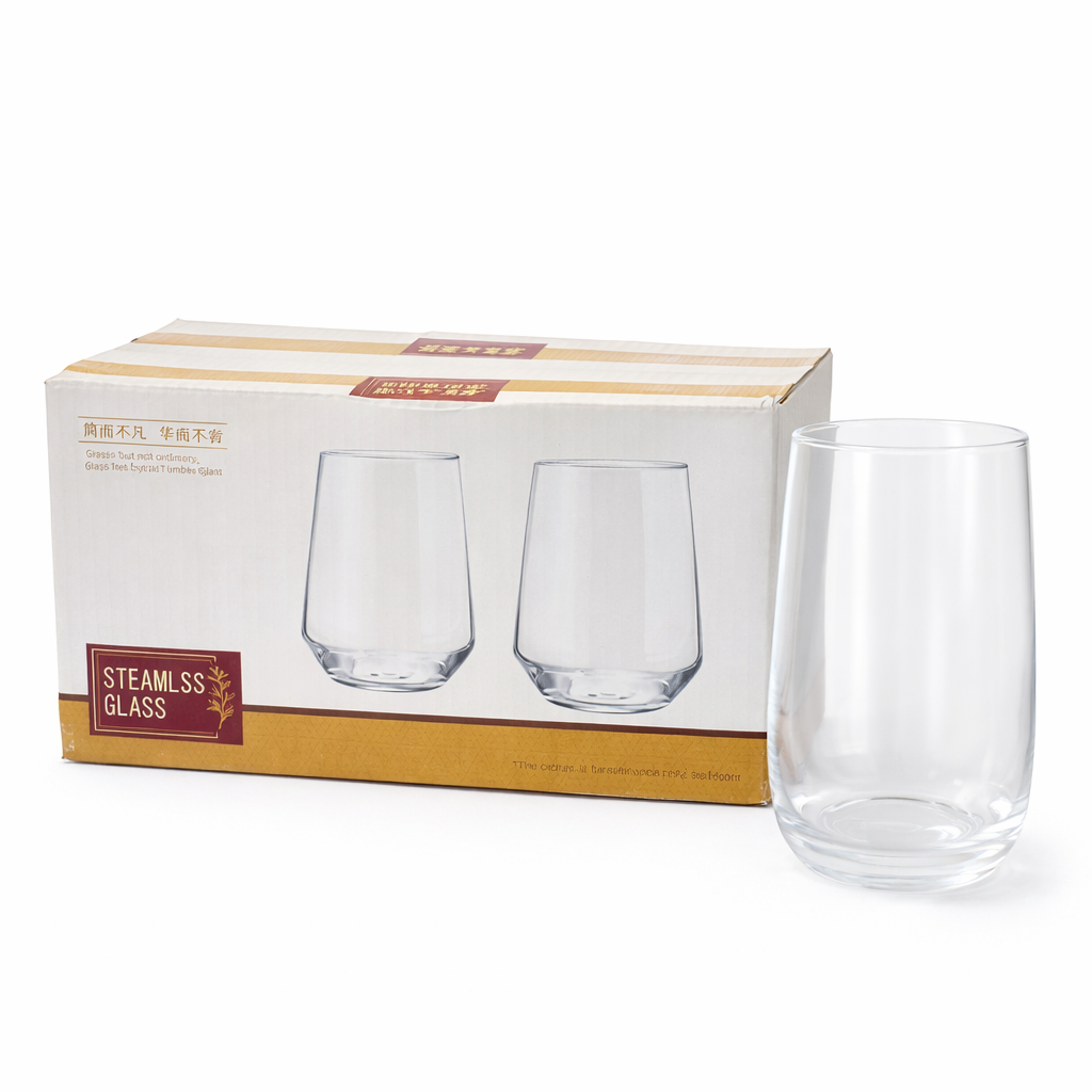 STEAMLESS CLEAR GLASS TUMBLER SET (6PCS)