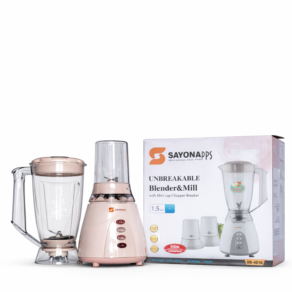SAYONA 3-IN-1 UNBREAKABLE BLENDER & MILL SB-4016