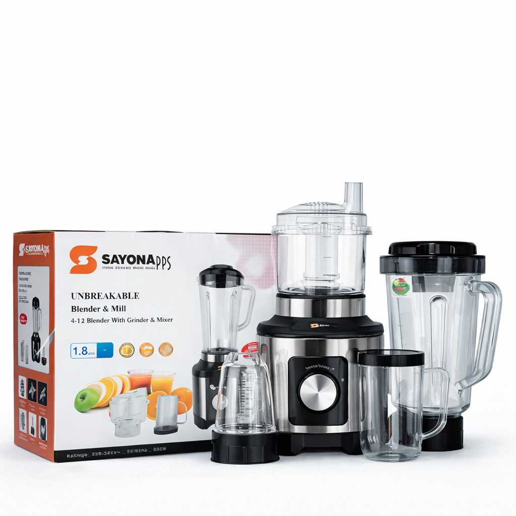 SAYONA 4-IN-1 UNBREAKABLE BLENDER & MILL