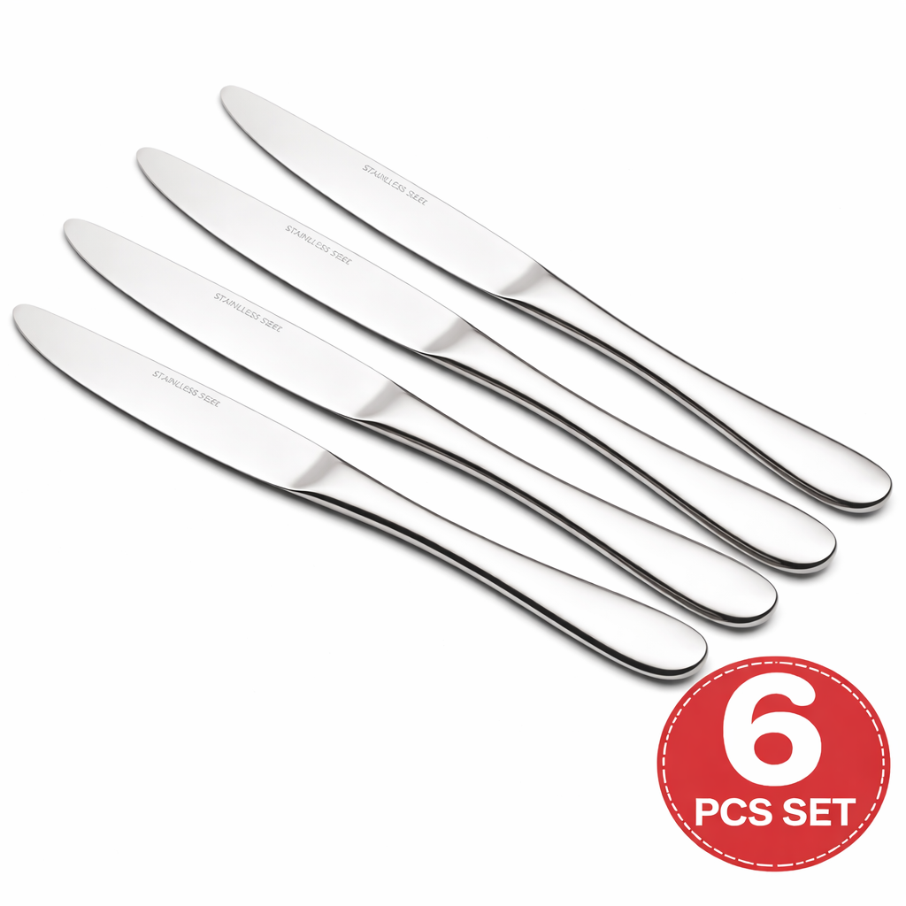 STAINLESS STEEL DINNER KNIVES SET (6 PCS)