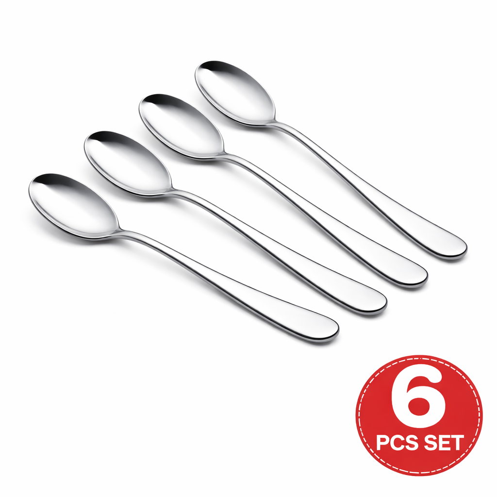 STAINLESS STEEL TEA SPOONS SET (6 PCS)