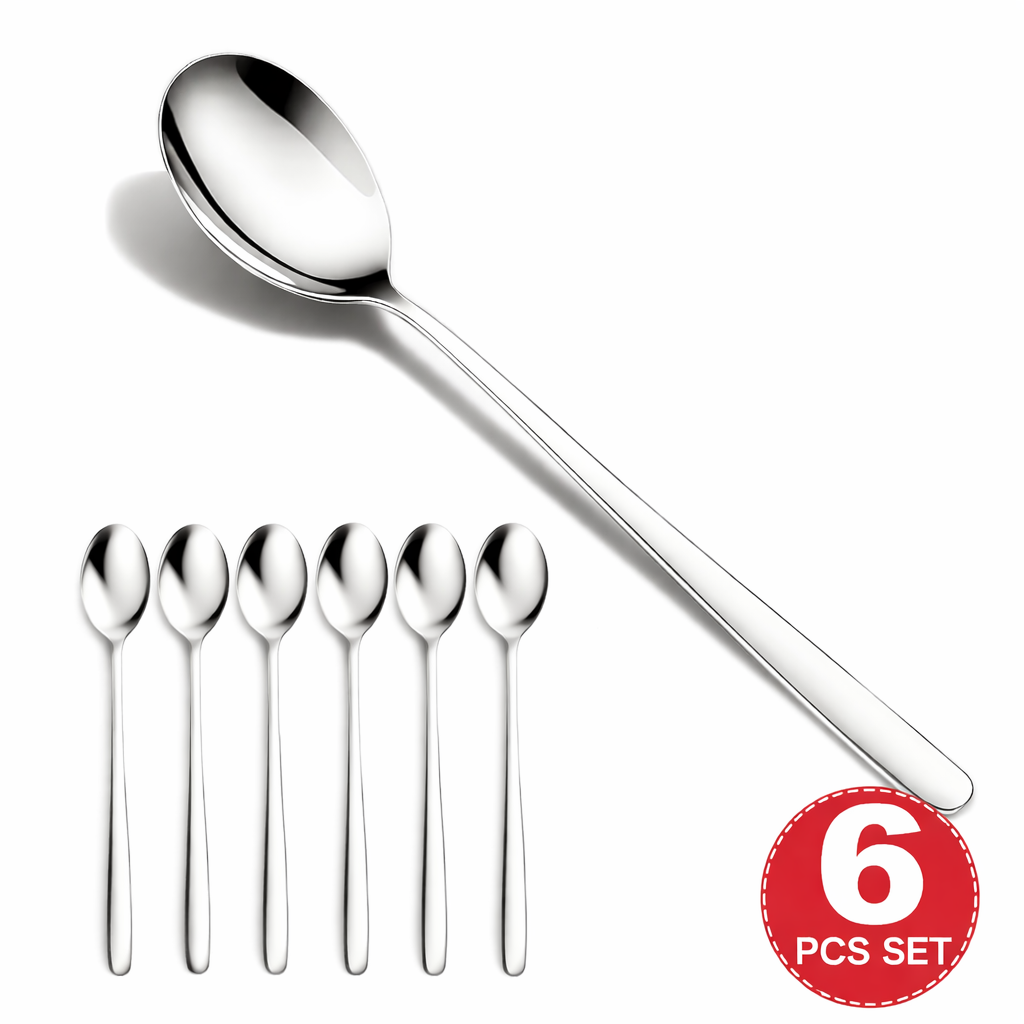 STAINLESS STEEL MIXING AND ICED TEA SPOON(6 PCS)