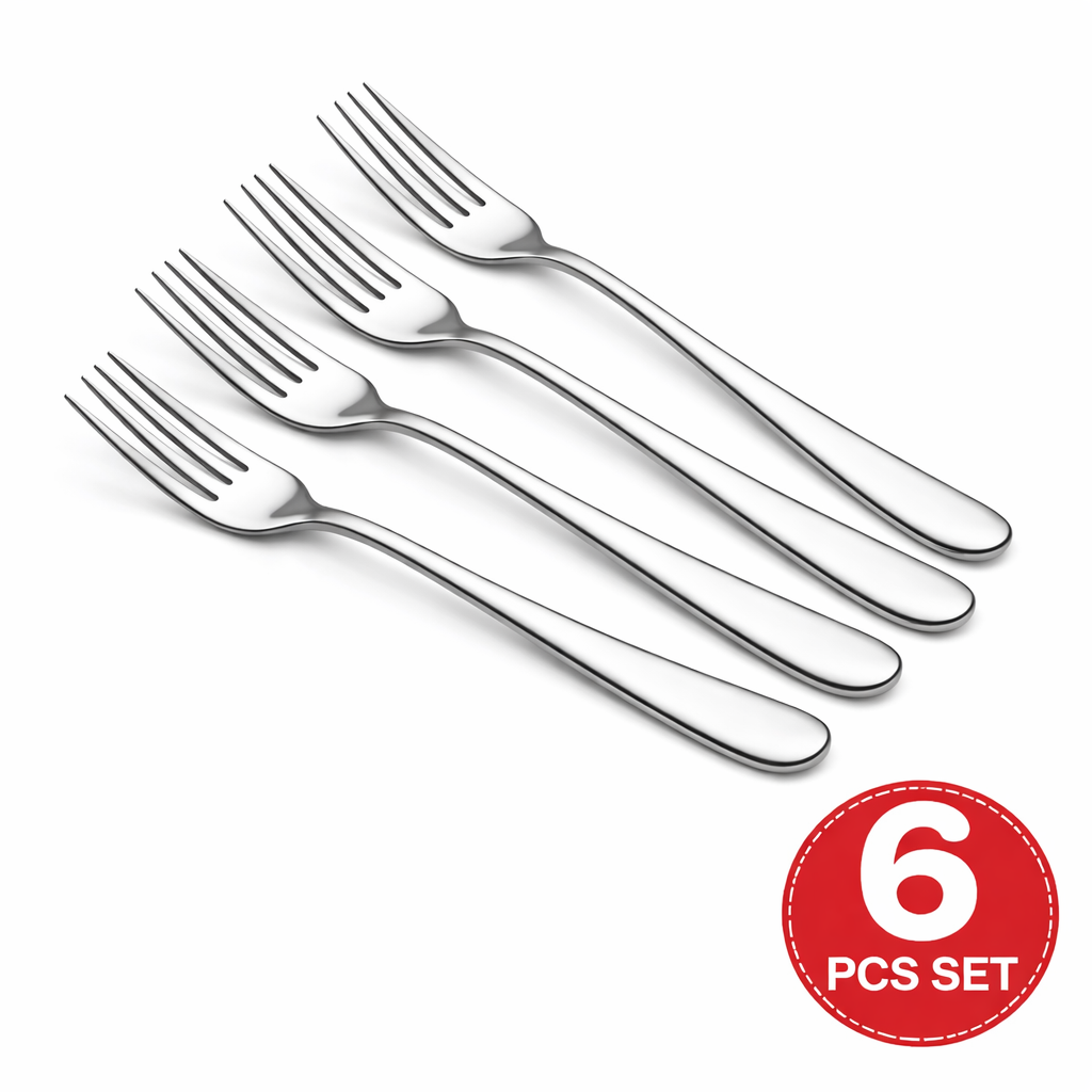 STAINLESS STEEL DINNER FORKS SET 6 PCS