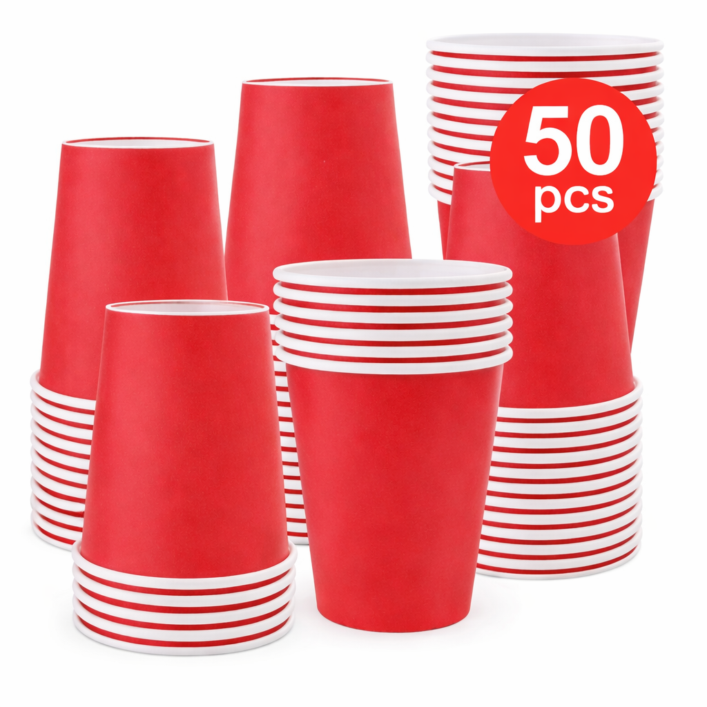 DISPOSABLE RED PAPER CUPS