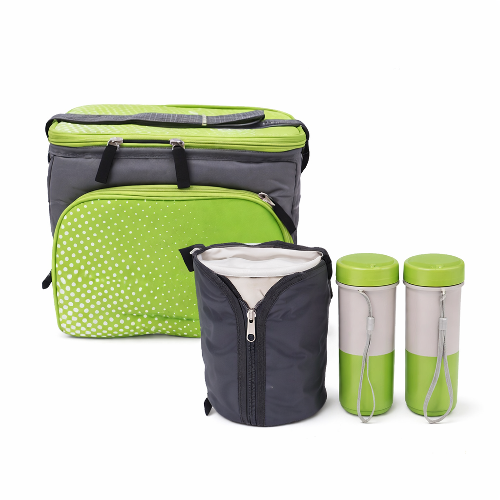 INSULATED LUNCH BAG SET WITH FOOD FLASKS